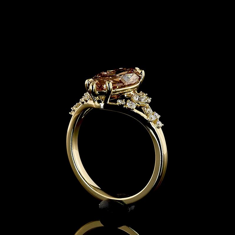 3ct Marquise Prong Unique Diamond Engagement Ring