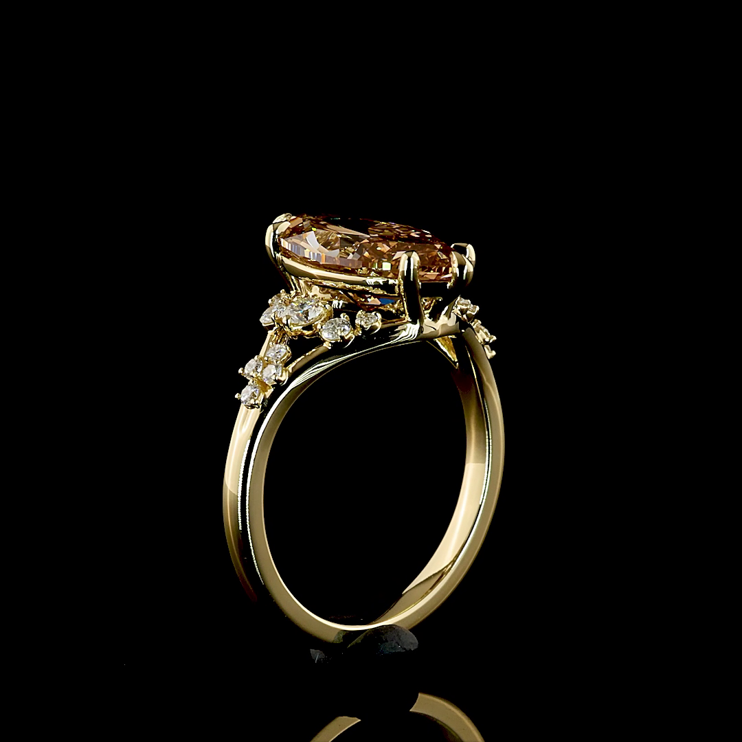 3ct Marquise Prong Unique Diamond Engagement Ring
