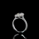 4ct Oval Prong Side Stone Diamond Engagement Ring