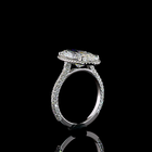 4ct Oval Prong Side Stone Diamond Engagement Ring