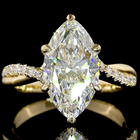 3ct Marquise Prong Hidden Halo Diamond Engagement Ring