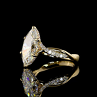 3ct Marquise Prong Hidden Halo Diamond Engagement Ring