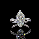 3-1/2ct Marquise Prong Hidden Halo Diamond Engagement Ring