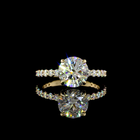 2-1/2ct Round Prong Side Stone Diamond Engagement Ring