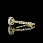 2-1/2ct Round Prong Side Stone Diamond Engagement Ring