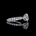 3-1/2ct Round Prong Side Stone Diamond Engagement Ring