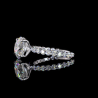 3-1/2ct Round Prong Side Stone Diamond Engagement Ring