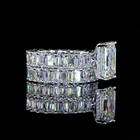 5ct Emerald Prong Hidden Halo Diamond Engagement Ring Set (13ctw)
