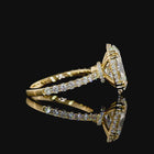 3ct Oval Hidden Halo Engagement Ring.